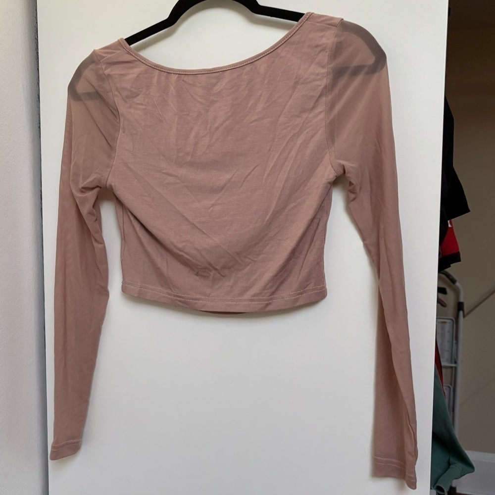 Shein Mesh sleeve crop top - Picture 4 of 6